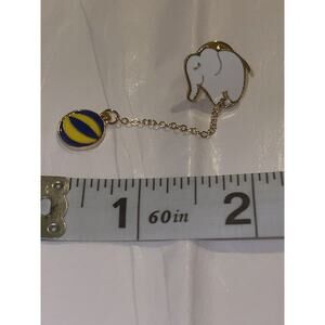 Elephant With Ball Pin Brooch